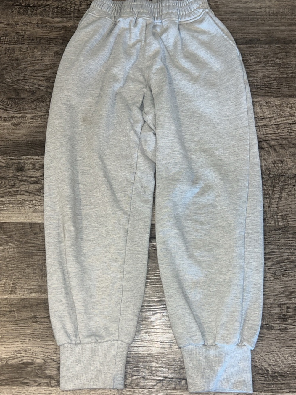Women's Light Gray Elastic Waist Jogger Pants